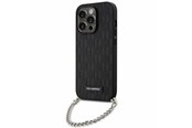 Mobiel - Covers & Cases - Karl Lagerfeld KLHCP14LSACKLHPK iPhone 14 Pro 6.1" black/black hardcase Saffiano Monogram Chain - 3666339122881