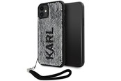 Mobiel - Covers & Cases - Karl Lagerfeld KLHCN61PSQRKS iPhone 11 / Xr 6.1" silver/silver hardcase Sequins Cord - 3666339128029