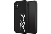 Mobiel - Covers & Cases - Karl Lagerfeld KLHCN61SKSVGK iPhone 11 / Xr 6.1" black/black hardcase Silicone Signature - 3666339130527