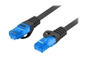 Netwerk - kabel - Lanberg patch cable - 10 m - black RAL 9004 - Zwart - PCF6A-10CC-1000-BK