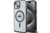 Mobiel - Covers & Cases - Karl Lagerfeld KLHMP15SHKHNOTK iPhone 15 6.1" transparent hardcase IML Karl`s Head MagSafe - 3666339161910