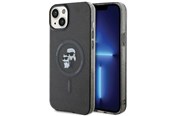 Mobiel - Covers & Cases - Karl Lagerfeld Karl&Choupette Glitter MagSafe case for iPhone 15 Plus - black - 3666339162641
