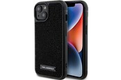 Mobiel - Covers & Cases - Karl Lagerfeld Rhinestone Logo Metal Plate case for iPhone 15 - black - 3666339163112