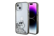 Mobiel - Covers & Cases - Karl Lagerfeld Liquid Glitter Choupette case for iPhone 15 - transparent - 3666339164195