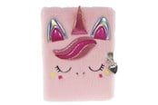 Schrijfblokken, formulieren en notitieboekjes - Tinka PLUSH DIARY UNICORN PINK - 8-802102B