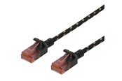 Netwerk - kabel - Deltaco patch cable - 1.5 m - black - Zwart - 1m - UUTP-1312