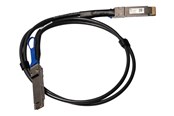 Netwerk - kabel - MikroTik 400GBase direct attach cable - 1 m - Zwart - DDQ+DA0001
