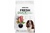 Honden - John Dog Fresh Duck with rabbit - dry dog food - 3kg - 5903769014484