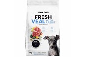 Honden - John Dog Fresh Junior Small breeds Veal with rabbit - dry dog food - 3kg - 5903769014514