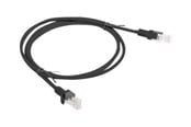 Netwerk - kabel - Lanberg patch cable - 1 m - black RAL 9004 - Zwart - PCU6-10CC-0100-BK