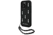 Mobiel - Covers & Cases - Karl Lagerfeld Saffiano Crystals w/Chain iPhone 16 Pro Max Case - Black - 3666339357757