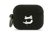 Mobiel - Overige accessoires - Karl Lagerfeld Silicone Choupette Head 3D Case for AirPods Pro 3 - Black - 3666339574895