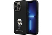 Mobiel - Covers & Cases - Karl Lagerfeld KLHCP14XSMHKNPK case for iPhone 14 Pro Max 6.7" - black Silicone Ikonik Metal Pin - 3666339165987