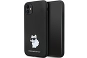 Mobiel - Covers & Cases - Karl Lagerfeld KLHCN61SMHCNPK case for iPhone 11 / Xr - black Silicone C Metal Pin - 3666339166274