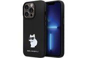 Mobiel - Covers & Cases - Karl Lagerfeld KLHCP13LSMHCNPK case for iPhone 13 Pro / 13 - black Silicone C Metal Pin - 3666339166298