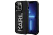 Mobiel - Covers & Cases - Karl Lagerfeld 3D Rubber Glitter Logo iPhone 15 Pro Case - Black - 3666339166618