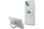 Mobiel - Covers & Cases - Karl Lagerfeld KLHMP15SHMRSKHH iPhone 15 6.1" white/white hardcase Ring Stand Karl Head MagSafe - 3666339168513