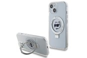 Mobiel - Covers & Cases - Karl Lagerfeld KLHMP15SHMRSCHH iPhone 15 6.1" white/white hardcase Ring Stand Choupette Head MagSafe - 3666339168636