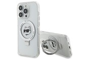Mobiel - Covers & Cases - Karl Lagerfeld KLHMP15LHMRSCHH iPhone 15 Pro 6.1" white/white hardcase Ring Stand Choupette Head MagSafe - 3666339168650