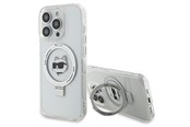 Mobiel - Covers & Cases - Karl Lagerfeld KLHMP15XHMRSCHH iPhone 15 Pro Max 6.7" white/white hardcase Ring Stand Choupette Head MagSafe - 3666339168667