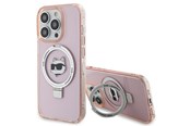 Mobiel - Covers & Cases - Karl Lagerfeld KLHMP15LHMRSCHP iPhone 15 Pro 6.1" pink/pink hardcase Ring Stand Choupette Head MagSafe - 3666339168773