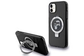Mobiel - Covers & Cases - Karl Lagerfeld Ring Stand Karl&Choupette MagSafe case for iPhone 11 / Xr - black - 3666339169039