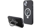 Mobiel - Covers & Cases - Karl Lagerfeld KLHMP15SHMRSKCK iPhone 15 6.1" black/black hardcase Ring Stand Karl&Choupette MagSafe - 3666339169114