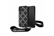 Mobiel - Covers & Cases - Karl Lagerfeld KLHCN61SAKLMBSK iPhone 11 / Xr 6.1" black/black hardcase Monogram Losange Saffiano - 3666339169992