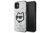 Mobiel - Covers & Cases - Karl Lagerfeld KLHCN61G2CPS iPhone 11 / Xr 6.1" silver/silver hardcase Glitter Choupette Patch - 3666339170035
