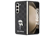 Mobiel - Covers & Cases - Karl Lagerfeld Saffiano Monogram Ikonik Pin case for Samsung Galaxy Z Fold 5 - black - 3666339174026