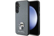 Mobiel - Covers & Cases - Karl Lagerfeld KLHCS24MPSAKCMPG S24+ S926 hardcase gray/gray Saffiano Karl & Choupette Metal Pin - 3666339242060