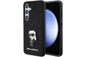Mobiel - Covers & Cases - Karl Lagerfeld Fixed Glitter Ikonik Logo Metal Pin case for Samsung Galaxy S24+ - black - 3666339242091