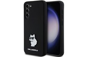 Mobiel - Covers & Cases - Karl Lagerfeld Silicone Choupette Metal Pin case for Samsung Galaxy S23+ - black - 3666339242213