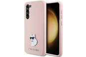 Mobiel - Covers & Cases - Karl Lagerfeld Silicone Choupette Metal Pin case for Samsung Galaxy S23+ - pink - 3666339242244