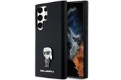 Mobiel - Covers & Cases - Karl Lagerfeld Silicone Ikonik Metal Pin case for Samsung Galaxy S23 Ultra - black - 3666339242282