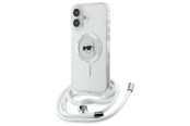 Mobiel - Covers & Cases - Karl Lagerfeld Crossbody IML Karl Head Magsafe Case for iPhone 16 - Clear - 3666339320522