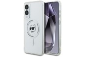 Mobiel - Covers & Cases - Karl Lagerfeld Button Choupette Head Printed Logo MagSafe Case for Samsung Galaxy S25 Edge - White - 3666339477059