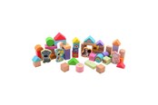 Houten speelgoed - Johntoy Woezel & Pip - Wooden Blocks in a Barrel 50 pcs. - 80177