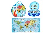 Puzzels - Barbo Classic Floor Suitcase Puzzle - Big World - 5845