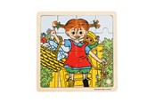 Puzzels - Pippi Langstrømpe Pippi - Framed Wooden Puzzle - Pippi And Mr. Nilss - 8634