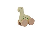 Speelgoed voor baby's - Barbo Baby Wooden Animals On Wheels - Dino - 6085