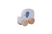 Speelgoed voor baby's - Barbo Baby Wooden Animals On Wheels - Elephant - 6086
