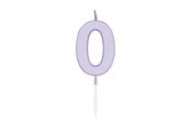 Speelgoed - Globos Cake candle 4.5cm Pastel Lilac no. 0 - 1210