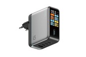 Mobiel - Adapters & Opladers - CUKTECH AD1204U 120W Wall Charger with Display and USB-C Cable - Silver - AD1204U