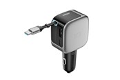 Mobiel - Adapters & Opladers - CUKTECH CC903P 100W Car Charger with Display and 70cm Retractable USB-C Cable - Grey - CC903P