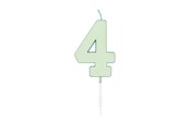 Speelgoed - Globos Cake candle 4.5cm Pastel Mint no. 4 - 1194