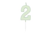 Speelgoed - Globos Cake candle 4.5cm Pastel Mint no. 2 - 1192