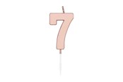 Speelgoed - Globos Cake Candle 4.5cm Metallic Rose Gold no. 7 - 1097