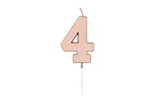 Speelgoed - Globos Cake Candle 4.5cm Metallic Rose Gold no. 4 - 1094