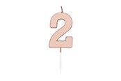 Speelgoed - Globos Cake Candle 4.5cm Metallic Rose Gold no. 2 - 1092
